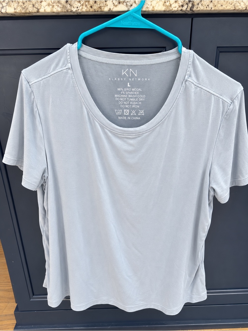 Klassy Network Women’s Light Blue Modal Blend Short Sleeve Tee
